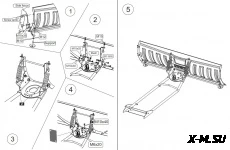 Отвал для снега с универ. креплением (черный) 150 мм