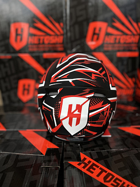 Шлем кроссовый детский HETOSHI Cross-Kids KY-B12 цв.Красно-черно-белый Матовый р.Y-S