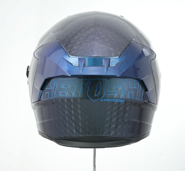 Шлем интеграл карбоновый HETOSHI FF936S CARBON 6K CUBIC CHAMELEON BLUE р.L