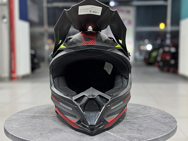 Шлем кроссовый HETOSHI XD1-51 цв. Черно-серо-красно-желтый матовый р. S