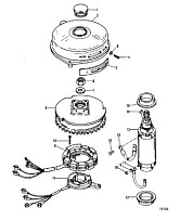 Маховик и стартер 2-Х ТАКТНОГО ПЛМ MERCURY 90 Серийный номер от 0A996142 до 0B240450