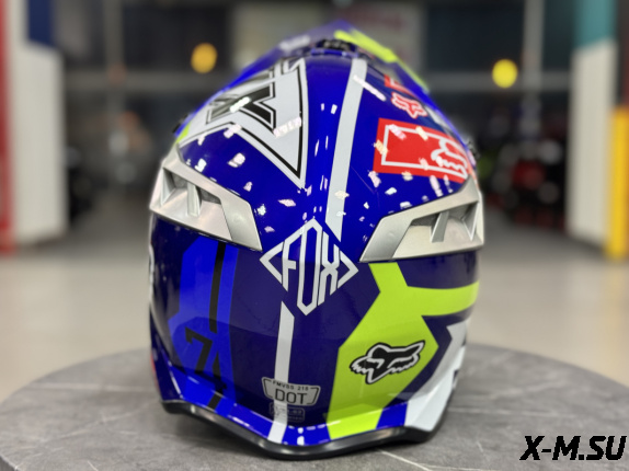 Шлем кроссовый HETOSHI Сине-желто-красный AD3-14 цв.  р. XL